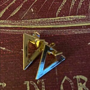 Gold Triangle Earrings